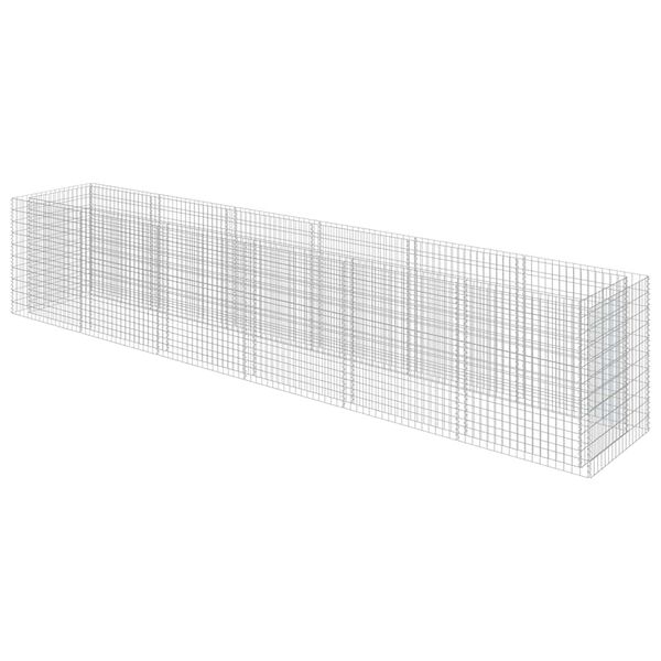 vidaXL Canteiro elevado/cesto gabi&atilde;o 540x90x100 cm a&ccedil;o galvanizado