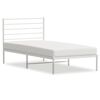 vidaXL Estrutura de cama com cabeceira 80x200 cm metal branco