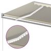 vidaXL Toldo autom&aacute;tico c/ LED e sensor de vento 4x3,5 m cor creme