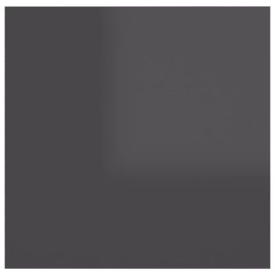 vidaXL Mesa de cabeceira 30,5x30x30 cm contraplacado cinza brilhante