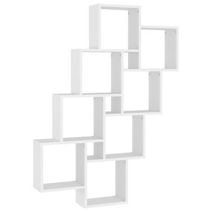 vidaXL Estante de parede c&uacute;bica 90x15x119 cm deriv. madeira branco