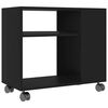 vidaXL Mesa de apoio 70x35x60,5 cm derivados de madeira preto
