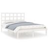 vidaXL Estrutura cama pequena casal 120x190 cm pinho maci&ccedil;o branco