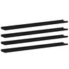 vidaXL Prateleiras de parede 4 pcs 100x9x3 cm preto