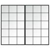 vidaXL Espelhos de parede 2 pcs 100x60 cm metal preto