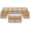 vidaXL 11 pcs conjunto lounge de jardim pinho maci&ccedil;o