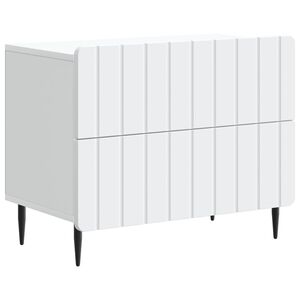 vidaXL Arm&aacute;rio de Cabeceira com gaveta Branco 62 x 34,5 x 49,5 cm