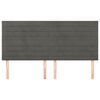 vidaXL Cabeceira Cinza Escuro 160x5x118/128 cm Veludo