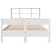 vidaXL Cama com estante sem colch&atilde;o 140x200 cm pinho maci&ccedil;o branco