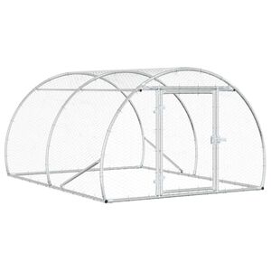 vidaXL Galinheiro Prateado 200 x 150 x 100 cm A&ccedil;o Galvanizado