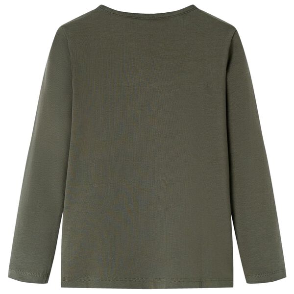 T-shirt de manga comprida para crian&ccedil;a cor caqui 92