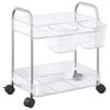 vidaXL Carrinho arruma&ccedil;&atilde;o 2 camadas transparente 37x28x43,5cm acr&iacute;lico