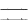 vidaXL Kit de ferragens para porta deslizante 213,5 cm a&ccedil;o preto
