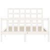 vidaXL Cama sem colch&atilde;o 120x200 cm madeira de pinho maci&ccedil;a branco