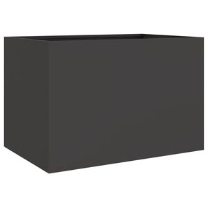 vidaXL Vaso/floreira 62x40x39 cm a&ccedil;o preto