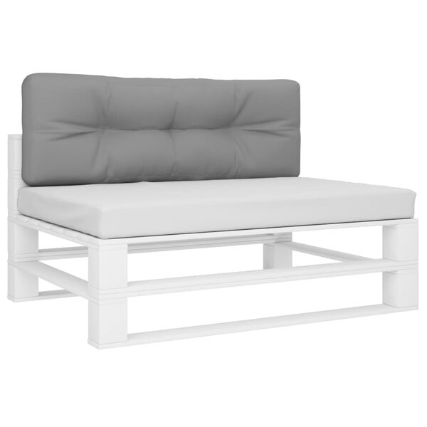 vidaXL Almofad&atilde;o para sof&aacute; de paletes 120x40x12 cm tecido cinza