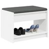 vidaXL Banco de Hall com almofada Branco 63 x 38 x 45 cm