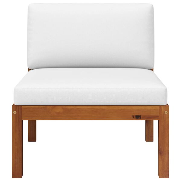 vidaXL Conjunto de lounge de jardim vidaXL de 2 pe&ccedil;as com almofadas de madeira de ac&aacute;cia e corda