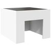 vidaXL Mesa de cabeceira com luzes LED Infinity 40x40x30 cm branco