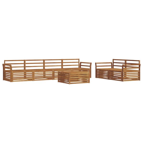 vidaXL Conjunto de Sof&aacute;s para Exterior 7 pcs Natural