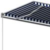 vidaXL Toldo autom&aacute;tico independente 350x250 cm azul e branco