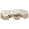 vidaXL Conjunto de Sof&aacute;s 9 unid. 8-N&uacute;mero de lugares Bege e Creme