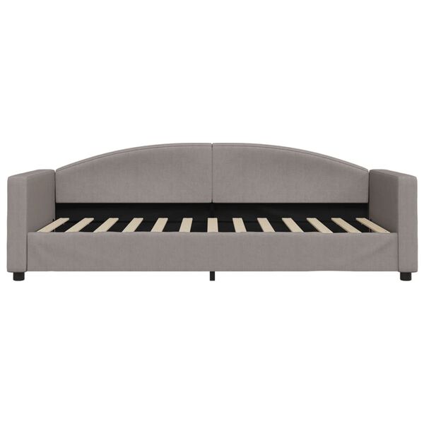 vidaXL Sof&aacute;-cama 90x200 cm tecido cinzento-acastanhado