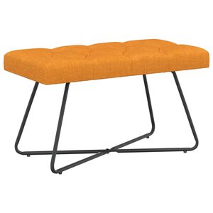 vidaXL Banco com bot&otilde;es estofados Amarelo Escuro 80 x 40 x 46 cm