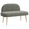 vidaXL Banco estofado com encosto Cinzento-claro 110 x 60 x 76 cm