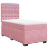 vidaXL Cama com molas/colch&atilde;o 90x190 cm veludo rosa