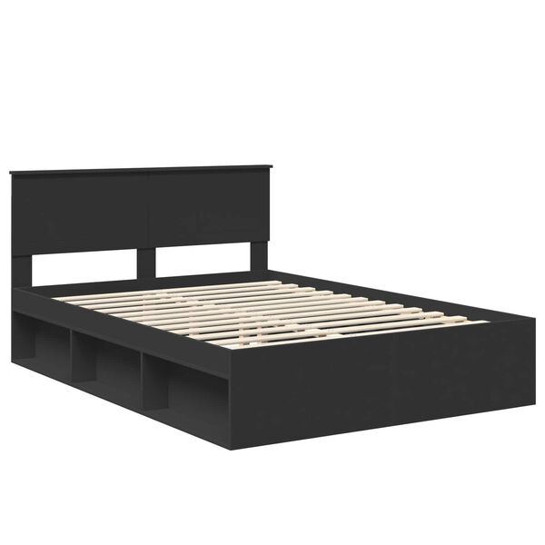 vidaXL Estrutura da Cama Preto 135 x 190 cm Madeira de Pinheiro S&oacute;lida