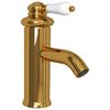 vidaXL Torneira para lavatório de casa de banho 130x180 mm dourado