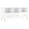 vidaXL M&oacute;vel para TV 102x36x50 cm derivados madeira branco brilhante