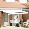 vidaXL Toldo Retr&aacute;til Manual Branco 400 x 200 cm tecido