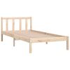vidaXL Estrutura de cama pequena solteiro 75x190 cm pinho maci&ccedil;o