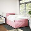 vidaXL Cama boxspring com colch&atilde;o 120x200 cm veludo rosa