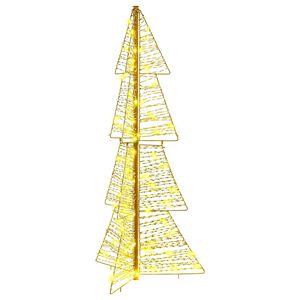 vidaXL &Aacute;rvore de Natal com 100 LEDs Branco quente 120 cm PET