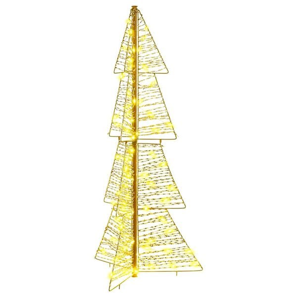 vidaXL &Aacute;rvore de Natal com 100 LEDs Branco quente 120 cm PET