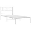 vidaXL Estrutura de cama com cabeceira 90x200 cm metal branco