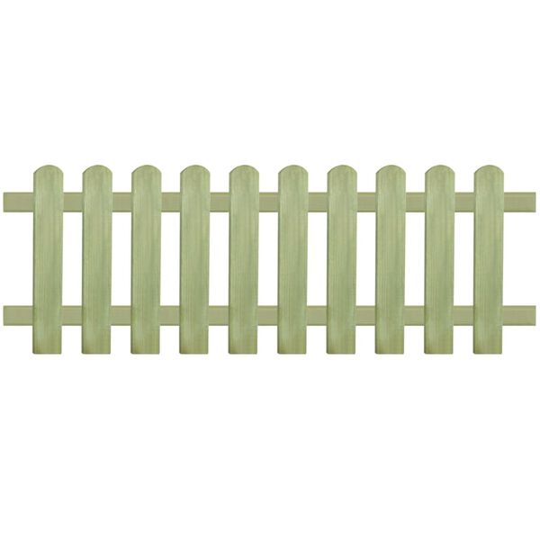vidaXL Cerca de estacas 170x60 cm 6/9 cm madeira de pinho impregnada