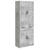 vidaXL Conjunto de Gabinete 2 unid. Cinzento Cimento