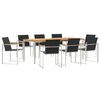 vidaXL Conjunto de Jantar para Jardim 9 unid.