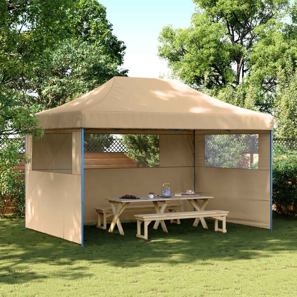 vidaXL Tenda de Festa Bege 292 x 440 x 315 cm Tecido Oxford