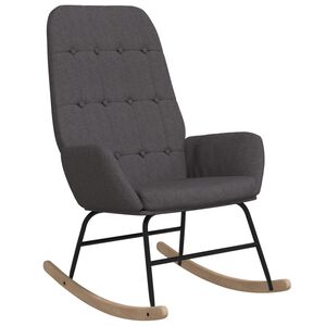 vidaXL Cadeira de baloi&ccedil;o tecido cinzento-escuro