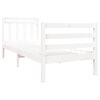 vidaXL Estrutura de cama solteiro 90x190 cm madeira maciça branco