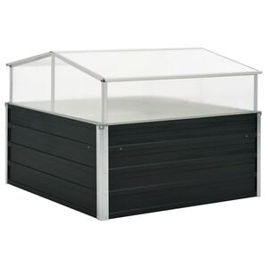 vidaXL Estufa 100x100x77 cm a&ccedil;o galvanizado antracite