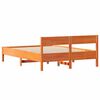 vidaXL Cama sem colch&atilde;o 135x190 cm madeira pinho maci&ccedil;a castanho-mel