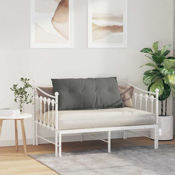 vidaXL Travesseiro para Costas Cinza Escuro 100 x 50 cm