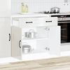 vidaXL Armário de cozinha baixo Kalmar branco alto brilho