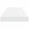 vidaXL Prateleiras de parede suspensas 2 pcs 60x23,5x3,8cm MDF branco